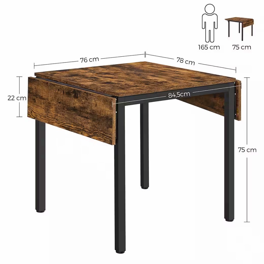 Tisch-mit-klappbaren-Seitenteilen-braun-6