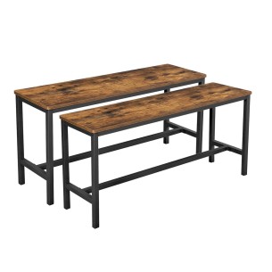 TinyHouse-Sitzbank-Essbank-Eisengestell-108x32.50x50cm-LxBxH-2-Stueck-Vintagebraun-1