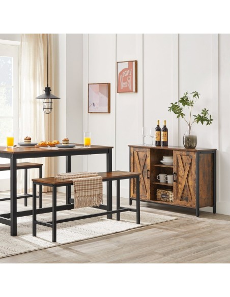 TinyHouse-Sitzbank-Essbank-Eisengestell-108x32.50x50cm-LxBxH-2-Stueck-Vintagebraun-5