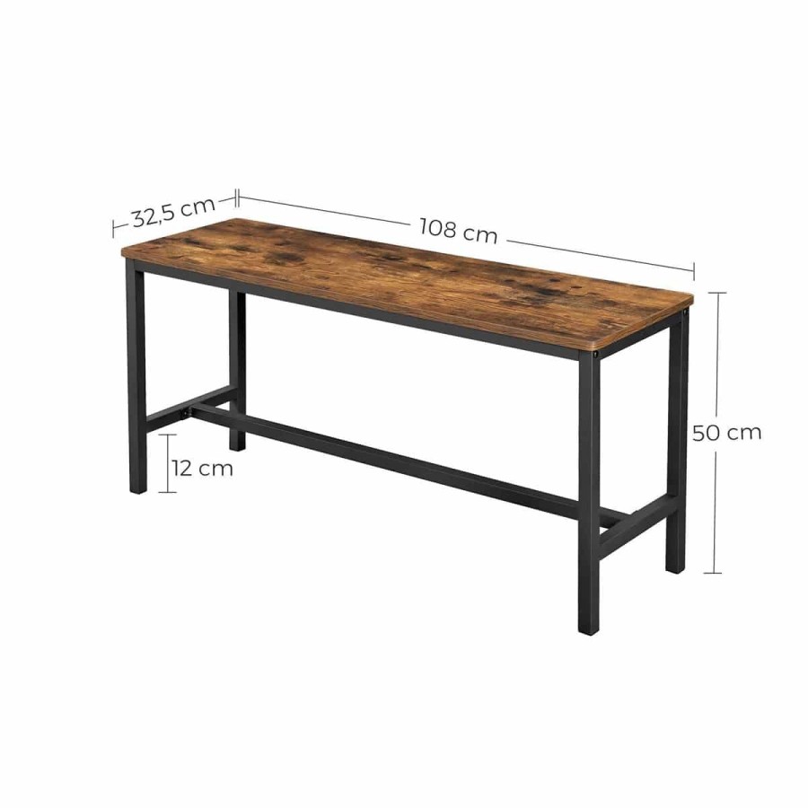 TinyHouse-Sitzbank-Essbank-Eisengestell-108x32.50x50cm-LxBxH-2-Stueck-Vintagebraun-6