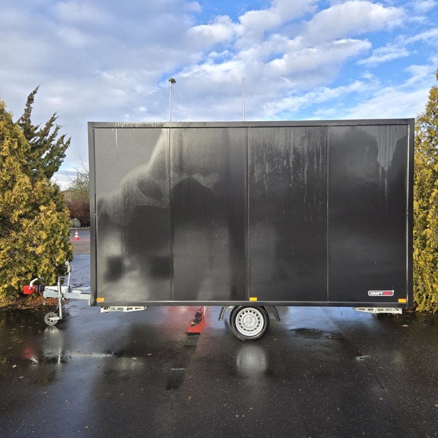 Verkaufsanhaenger1350kg-gebremst-3.95x1.99x2.18m-Thermo-Sandwichpanele-mit-grosser-Verkaufsklappe-Stuetzen-8