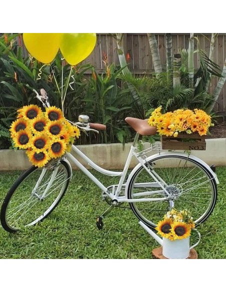 Sonnenblumen-Kunstblumen-Seidenblumen-Deko-lange-Stiele-fuer-Hochzeit-Party-Balkon-Garten-6