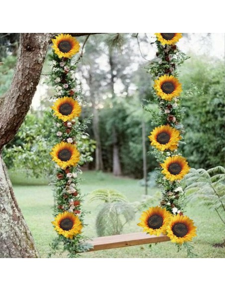 Sonnenblumen-Kunstblumen-Seidenblumen-Deko-lange-Stiele-fuer-Hochzeit-Party-Balkon-Garten-4