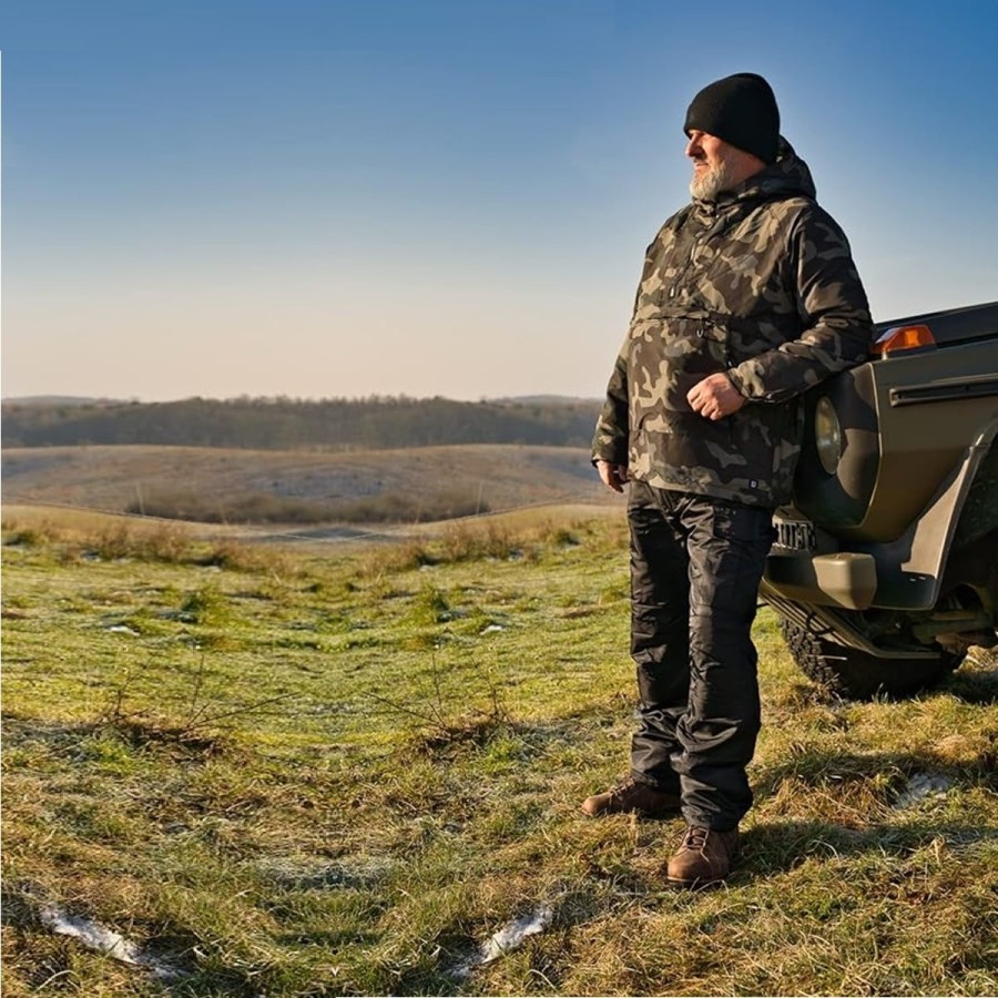 Herren-Regenhose-Thermohose-Schneehose-Outdoor-Hose-mit-Hosentraeger-gefuettert-inkl.-Tuch-millitary-2