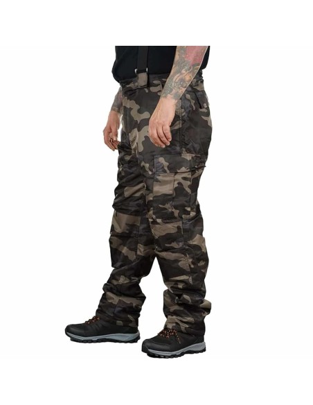 Herren-Regenhose-Thermohose-Schneehose-Outdoor-Hose-mit-Hosentraeger-gefuettert-inkl.-Tuch-millitary-5