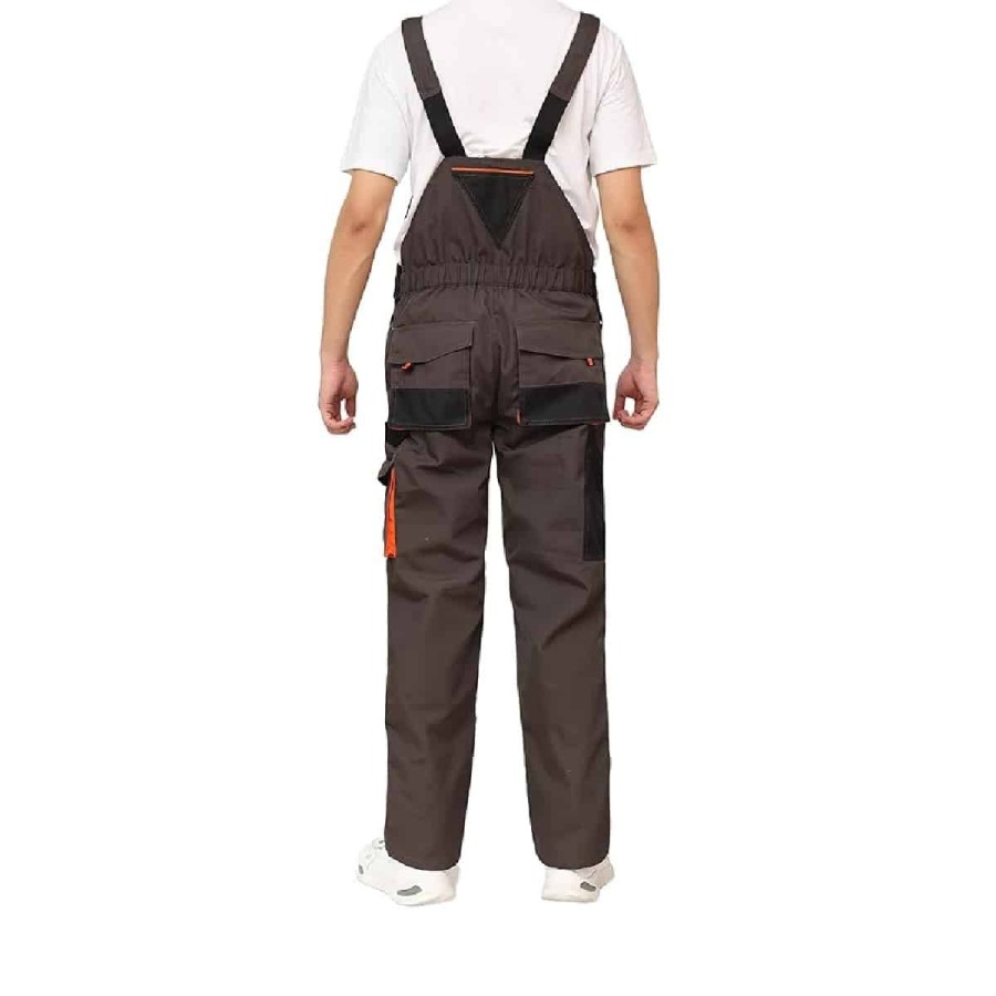 Painterman-Maler-Herren-Arbeitslatzhose-mit-Oxford-Knietaschen-strapazierfaehige-Arbeitshose-braun