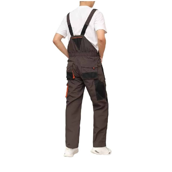 Painterman-Maler-Herren-Arbeitslatzhose-mit-Oxford-Knietaschen-strapazierfaehige-Leinwand-brown