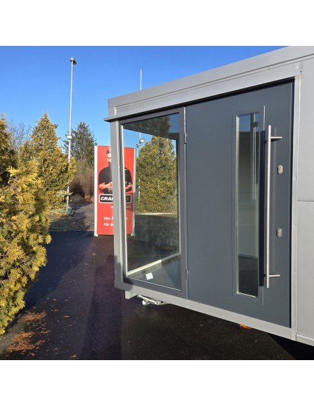 MobilOffice-2700-Thermo-Sandwichpanele-6.00-x-2.20-x-2.40m-grosse-Glasfenster-u.-Tuerelemente-Verkaufsklappe-5