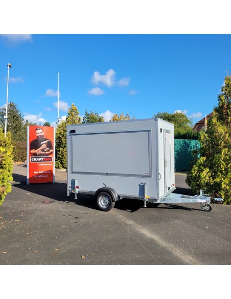 CRAFTMAX-Verkaufsanhaenger-Foodtruck-1300-3.00x1.80x2.00m-Thermo-Sandwichpanele-mit-seitlicher-Verkaufsklappe-Stuetzen-Steckdose