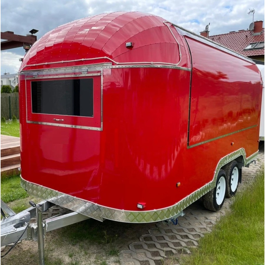 Verkaufsanhaenger-Air-STREAM-ER-2000-4.00x2.18x2.35m-Edelstahlwaende-gedaemmt-grosse-Verkaufsklappe-Fenster-Stuetzen-Innenaussta