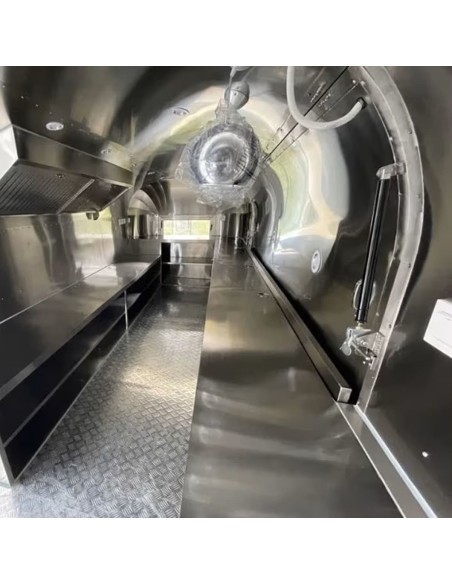 Verkaufsanhaenger-Air-STREAM-ER-2000-4.00x2.18x2.35m-Edelstahlwaende-Kuecheneinrichtung