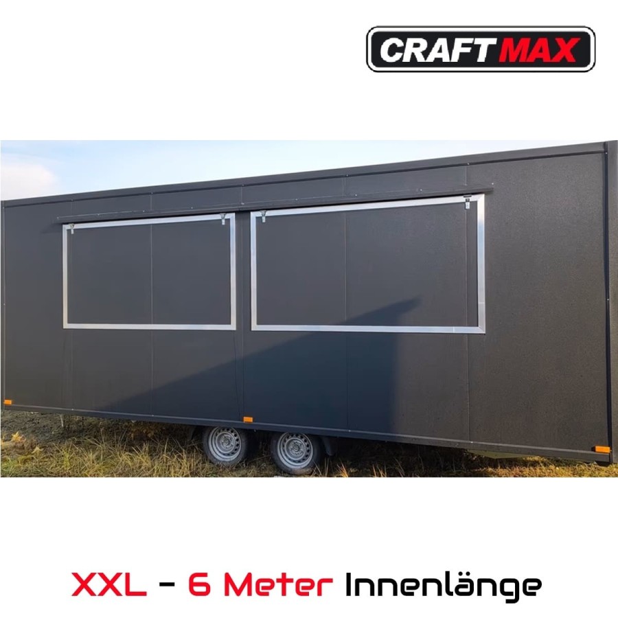 Verkaufsanhaenger-Foodtrailer-2500-Tandem-6.00x2.00x2.20m-Thermo-Sandwichpanele-mit-2-Verkaufsklappen-Stuetzen-gebremst-3