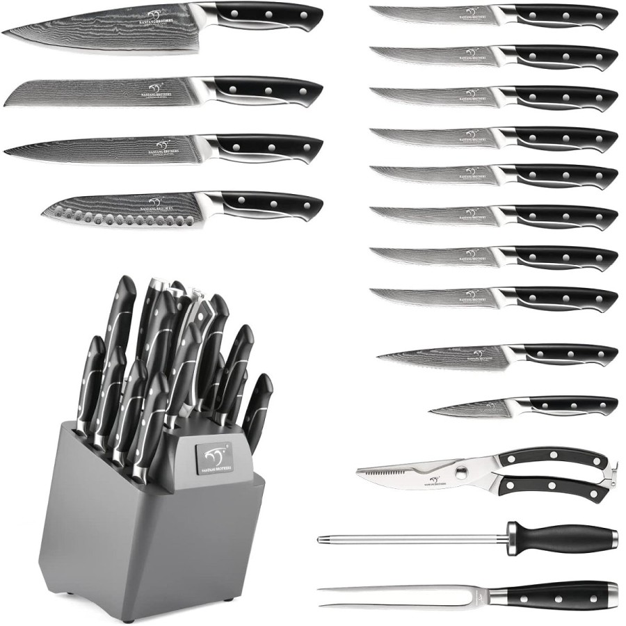 Damast-Kuechenmesser-Set-mit-gehaemmerten-Griffen-super-scharf-18-teiliges-Luxus-Set-mit-Block-VG10-Stahlkern-mit-67-Schichten-H
