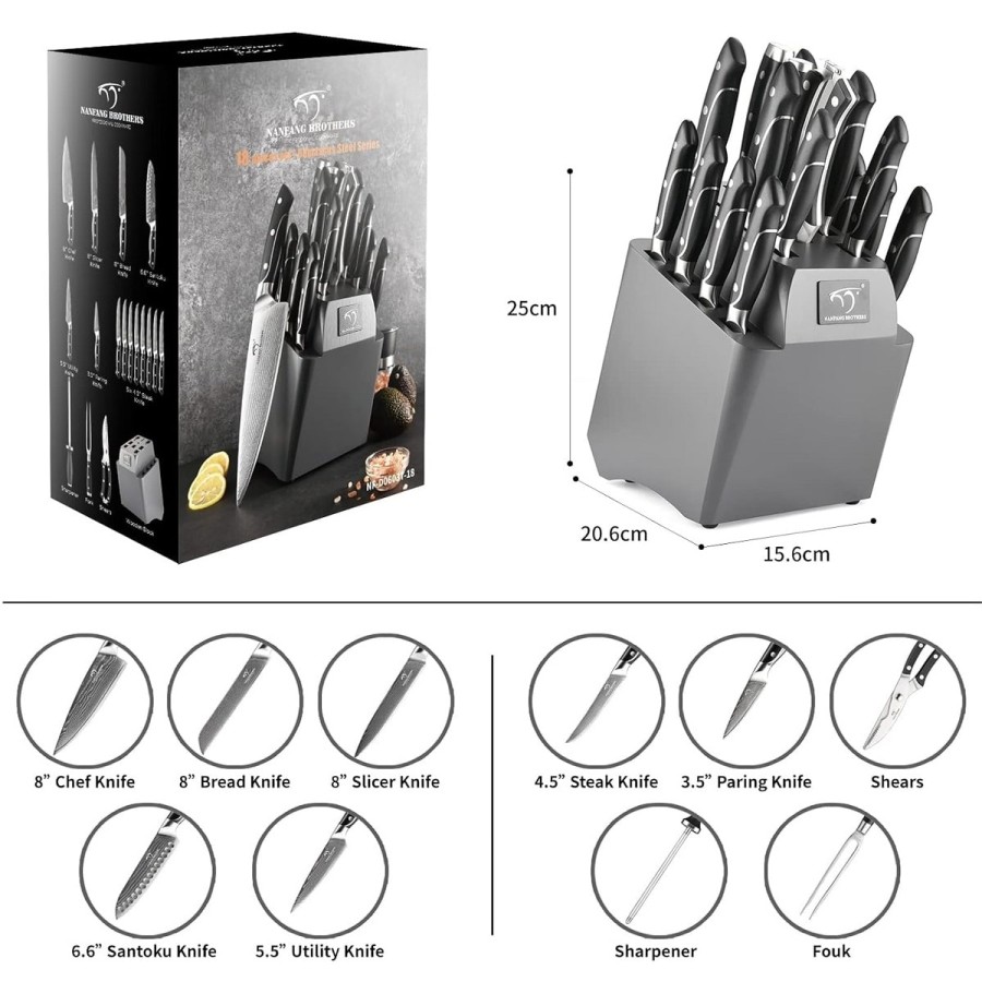 Damast-Kuechenmesser-Set-mit-gehaemmerten-Griffen-super-scharf-18-teiliges-Luxus-Set-mit-Block-VG10-Stahlkern-mit-67-Schichten-H