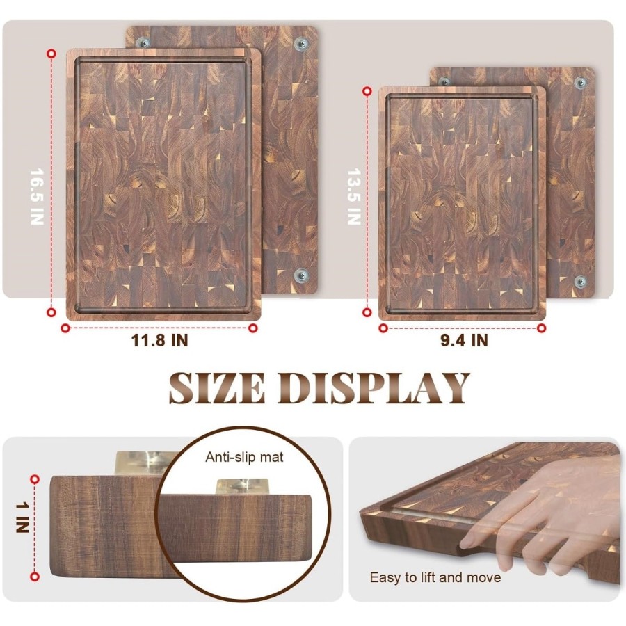 PREMIUM-Holzschneidebrett-aus-Akazienholz-Hirnholz-mit-rutschfesten-Fuessen-in-Profi-Groesse-42x30x2-3