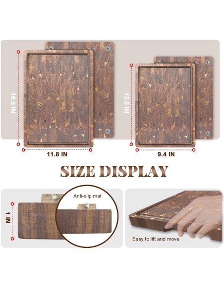 PREMIUM-Holzschneidebrett-aus-Akazienholz-Hirnholz-mit-rutschfesten-Fuessen-in-Profi-Groesse-42x30x2-3
