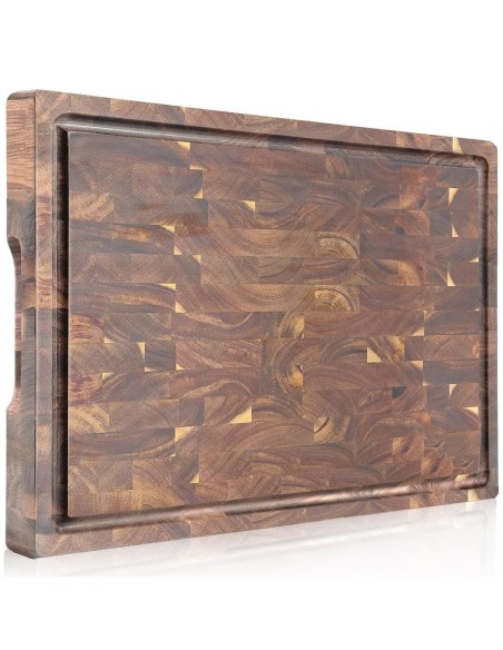 PREMIUM-Holzschneidebrett-aus-Akazienholz-Hirnholz-mit-rutschfesten-Fuessen-in-Profi-Groesse-42x30x2-6