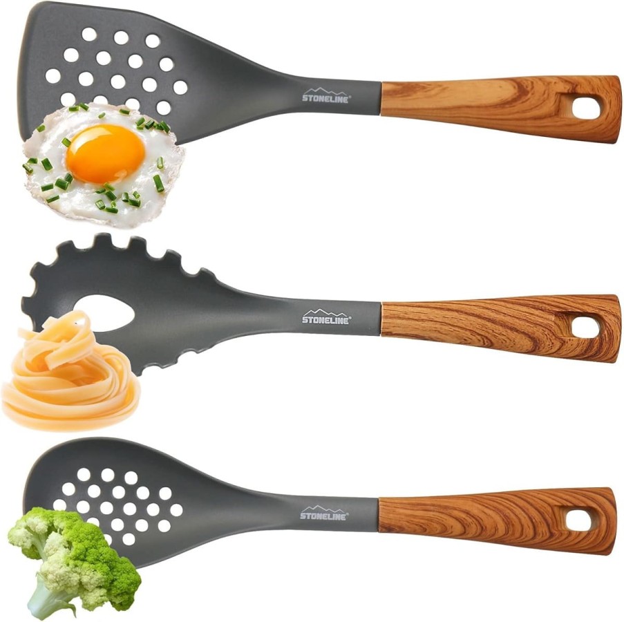 Kuechenhelfer-Set-mit-drehbarem-Staender-Kochbesteck-antihaftbeschichtes-Koch-u.-Backgeschirr-8-teilig-4