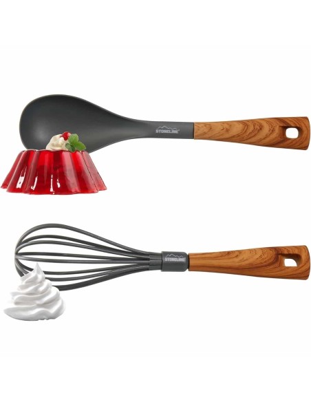 Kuechenhelfer-Set-mit-drehbarem-Staender-Kochbesteck-antihaftbeschichtes-Koch-u.-Backgeschirr-8-teilig-7