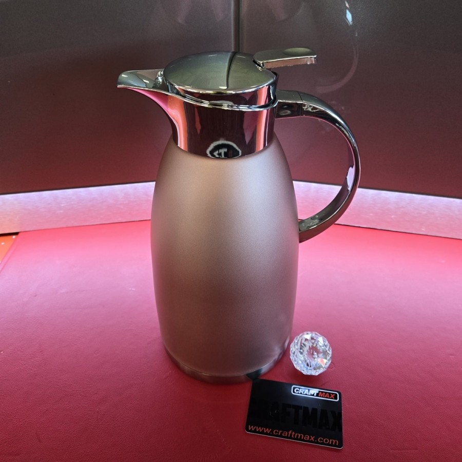 Luxus-Thermoskanne-2.3-Liter-Edelstahl-Isolierkanne-Doppelwandige-Vakuumisolierung-Kaffeekanne-rosa-2