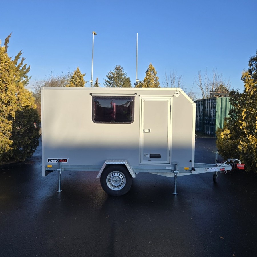 CRAFTMAX-OffRoad-Camping-Anhaenger-1300kg-Einachs-3.00x1.50x1.80m-mit-Klappe-nach-oben-Fenster-Tuer-100kmh-9
