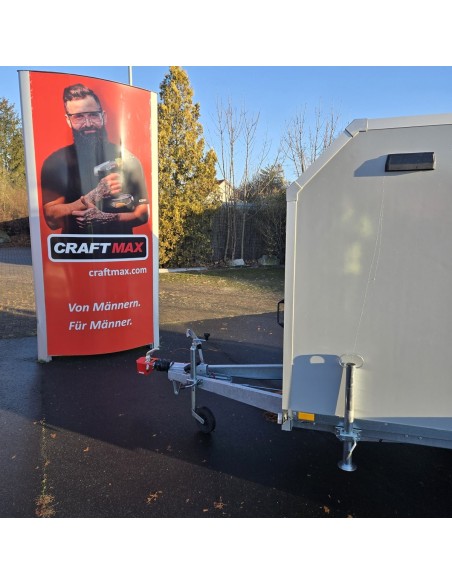 CRAFTMAX-OffRoad-Camping-Anhaenger-1300kg-Einachs-3.00x1.50x1.80m-mit-Klappe-nach-oben-Fenster-Tuer-100kmh-19