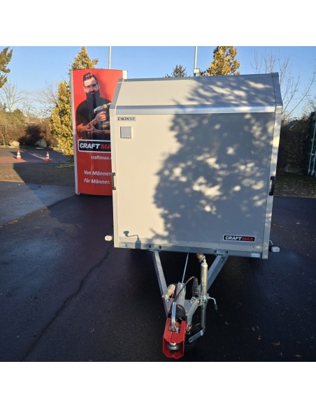CRAFTMAX-Campinganhaenger-750kg-gebremst-Anhaenger-3.00x1.50x1.80m-mit-Klappe-nach-oben-2-Fenster-Tuer-100kmh-11