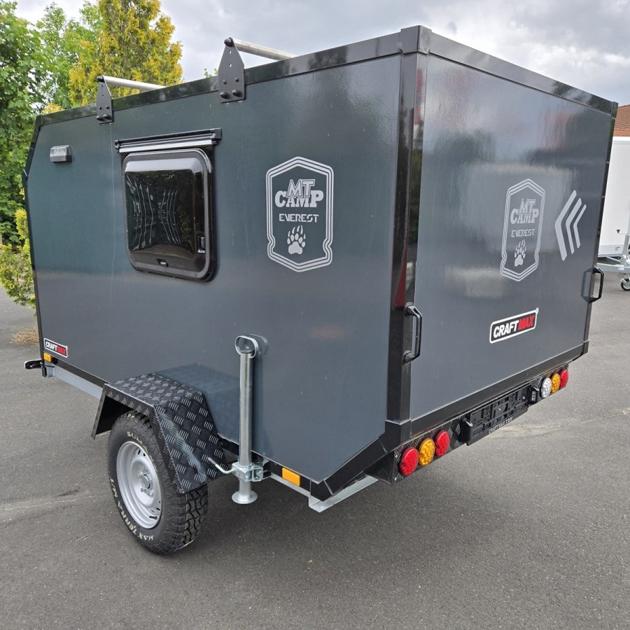 CRAFTMAX-OffRoad-Camping-Anhaenger-1300kg-Einachs-3.00x1.50x1.80m-mit-Klappe-nach-oben-Fenster-Tuer-100kmh-19