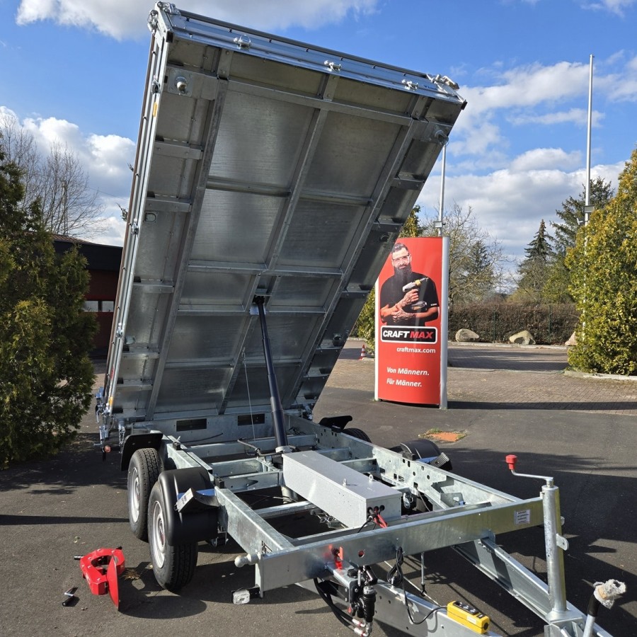 CRAFTMAX-3500-3-Seiten-Kipper-3.62x2.03x0.35m-Stahlbordwand-Pendelrueckwand-Parabelfederung-Elektropumpe-10