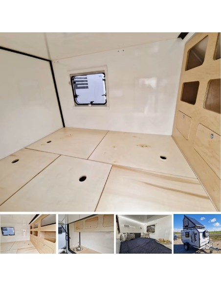 CRAFTMAX-OffRoad-Camping-Anhaenger-1300kg-Einachs-3.00x1.50x1.80m-mit-Klappe-nach-oben-Fenster-Tuer-100kmh-19
