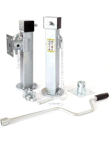 CRAFTMAX-Teleskopkurbelstuetzen-Stuetzen-Set-klappbar-fuer-Kipper-Kofferanhaenger-Hochlader-140x140x415mm-Stuetzlast-1350kg-1