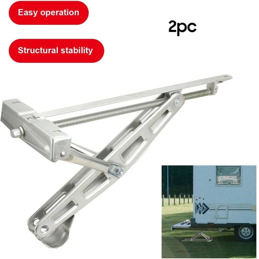 Kurbelstuetze-Ausdrehstuetze-fuer-Wohnwagen-Verkaufsanhaenger-Kofferanhaenger-Stuetzlast-1600kg-2