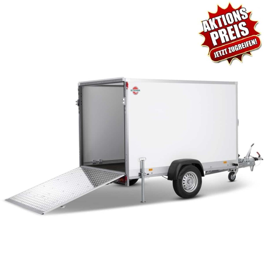 STEMA-Einachs-Kofferanhaenger-mit-Rampe-1300kg-gebremst-H-184m