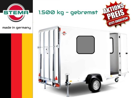 STEMA®-STPK-O2-15-30-18.1.P15.1-Kofferanhaenger-mit-Fenster-Tuer-und-Rampe-1500kg-gebremst-3.05×1.87x1-7