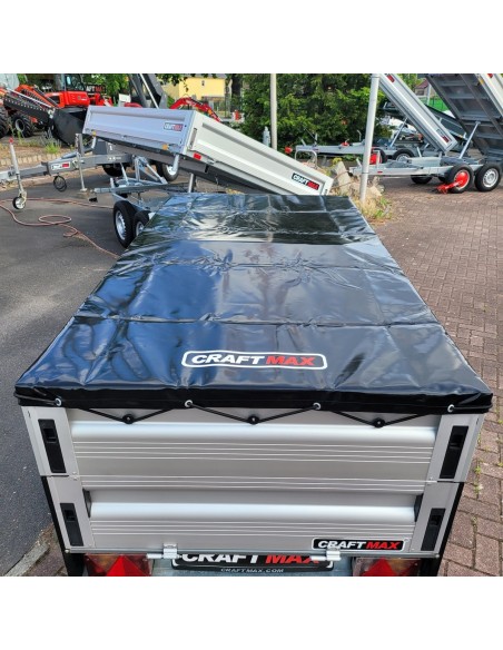 CRAFTMAX-750kg-ALU-Kastenanhaenger-mit-60cm-Aluminiumbordwand-Plane-6