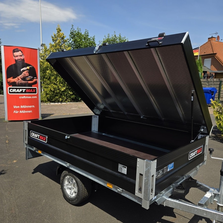 CLASSIC®-1350-blackEdition-ALU-Pritsche-Hochlader-2.30×1.50×0.45m-belastbarer-ALU-Deckel-mit-Fahrradtraeger-ALU-Felgen-100-kmh-4