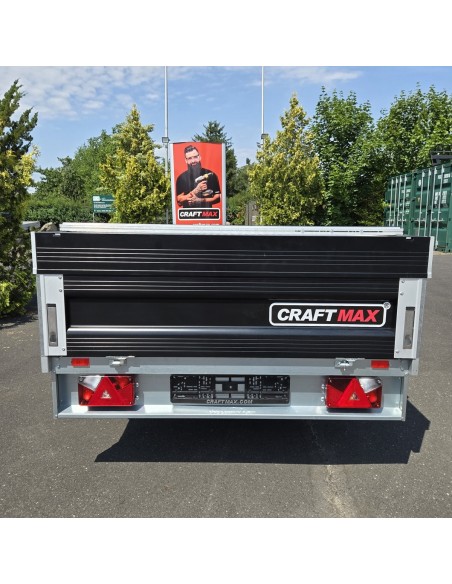 CLASSIC®-1350-blackEdition-ALU-Pritsche-Hochlader-2.30×1.50×0.45m-belastbarer-ALU-Deckel-mit-Fahrradtraeger-ALU-Felgen-100-kmh-1