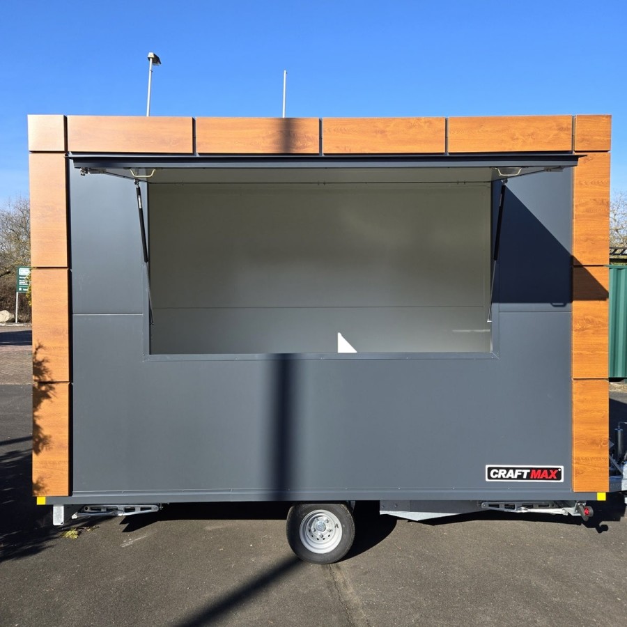 CRAFTMAX-Verkaufsanhaenger-Woody-1350-3.50x2.00x2.20m-Thermo-Sandwichpanele-mit-Holzdekor-gebremst-100kmh-1