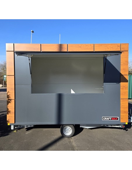 CRAFTMAX-Verkaufsanhaenger-Woody-1350-3.50x2.00x2.20m-Thermo-Sandwichpanele-mit-Holzdekor-gebremst-100kmh-1