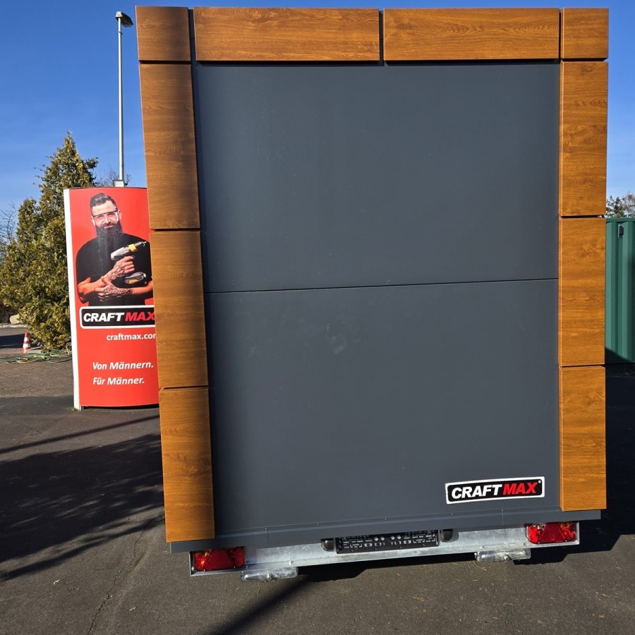 CRAFTMAX-Verkaufsanhaenger-Woody-1350-3.50x2.00x2.20m-Thermo-Sandwichpanele-mit-Holzdekor-gebremst-100kmh-4