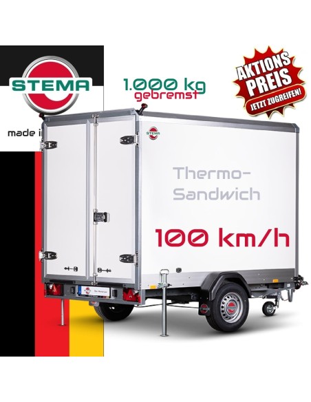 STEMA-Einachs-S-Box-Thermo-Sandwich-Aufbau-mit-GFK-Oberschicht-100kg-100kmh-Titel