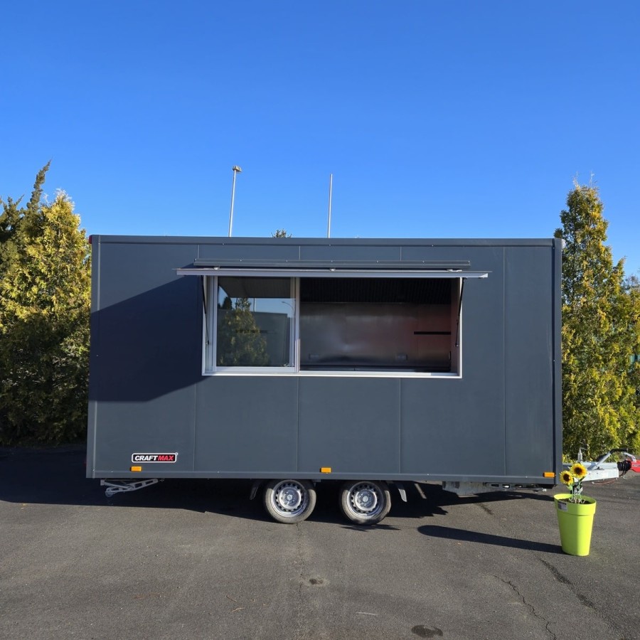 Verkaufsanhaenger-Tandem-2700-Edelstahl-Gastro-voll-ausgestattet-4.20x2.20x2.30m-Thermo-Sandwichpanele-E-Paket-1
