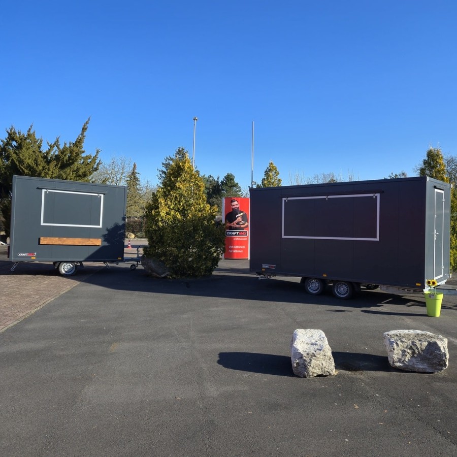 Verkaufsanhaenger-Tandem-2700-Edelstahl-Gastro-voll-ausgestattet-4.20x2.20x2.30m-Thermo-Sandwichpanele-E-Paket-2
