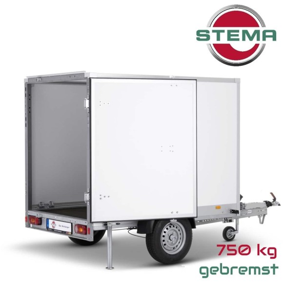 STEMA-Kofferanhaenger-grosse-Hecktuer-2.55x1.32x1.54m-750kg-gebremst