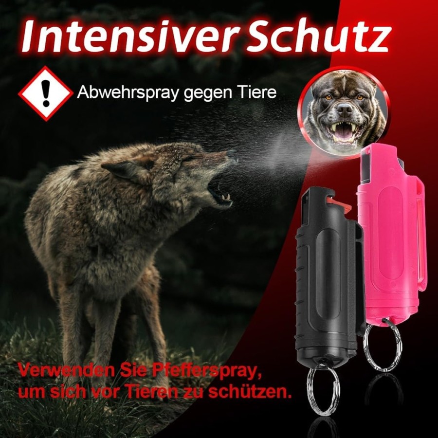 CRAFTMAX-Pfefferspray-Schluesselanhaenger-zur-Selbstverteidigung-als-Tierabwehr-Wolf-Abwehr-Hundeabwehrspray