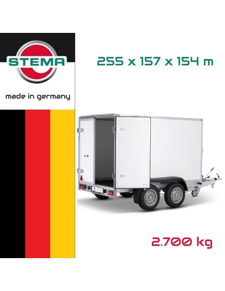 STEMA-Kofferanhaenger-P-Box-mit-Fluegeltueren-Tandem-2700-Plywood-Thermo-Sandwich-mit-GFK