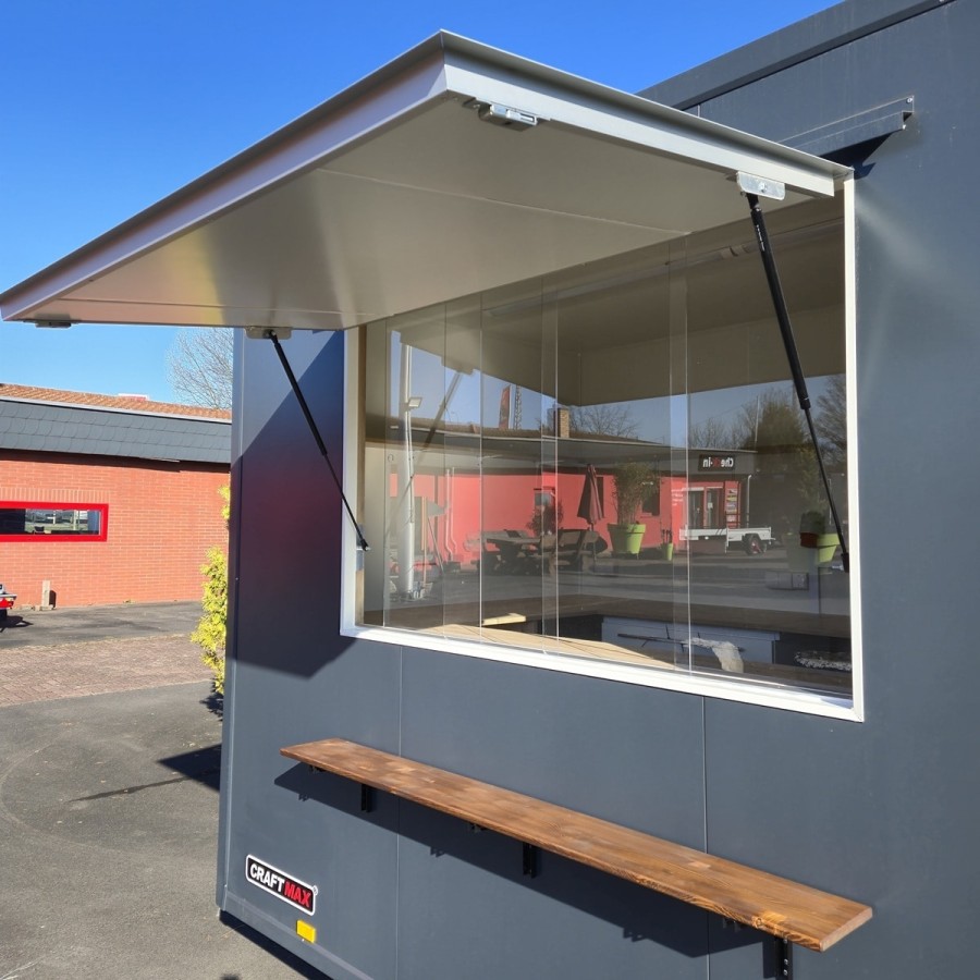 Verkaufsanhaenger-1350-komplett-ausgestattet-Einbaumoebel-Waschtisch-Abzug-E-Anschluss-Thermo-Sandwich-2.95x1-2
