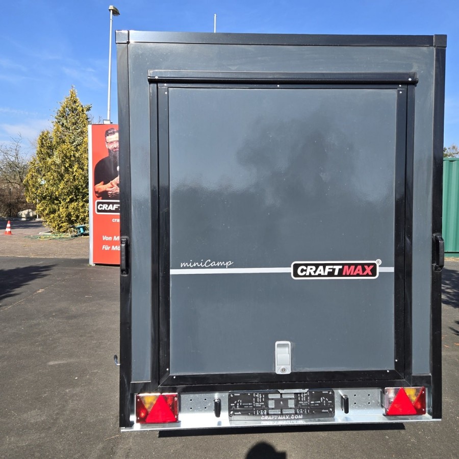 CRAFTMAX-OffRoad-line®-750-miniCamp-PKW-Anhaenger-3.05x1.47x1.60m-mit-Klappe-nach-oben-2-Fenster-Tuer-E-Paket-100kmh-gebremst-11