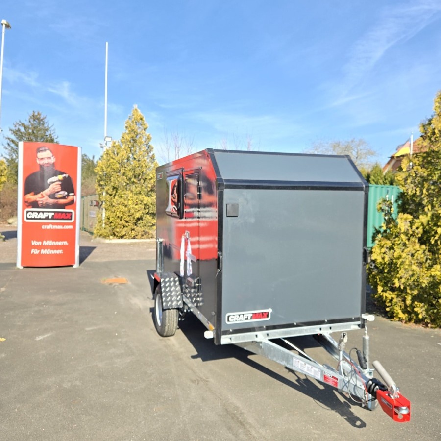 CRAFTMAX-OffRoad-line®-750-miniCamp-PKW-Anhaenger-3.05x1.47x1.60m-mit-Klappe-nach-oben-2-Fenster-Tuer-E-Paket-100kmh-gebremst-4