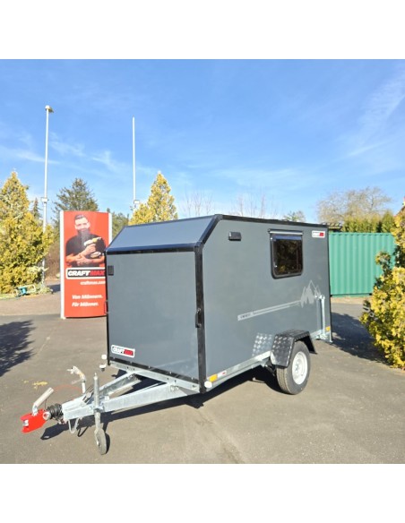 CRAFTMAX-OffRoad-line®-750-miniCamp-PKW-Anhaenger-3.05x1.47x1.60m-mit-Klappe-nach-oben-2-Fenster-Tuer-E-Paket-100kmh-gebremst-5